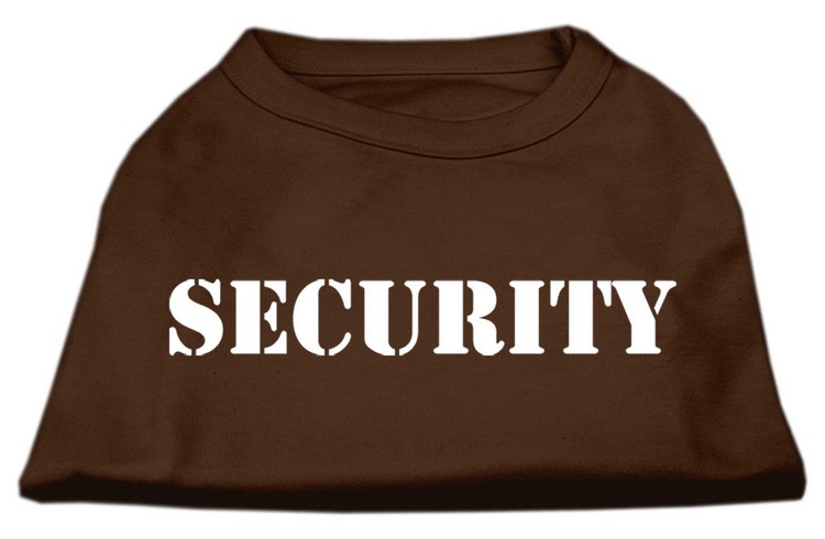 Security Screen Print Shirts Brown XXL